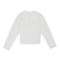 White Embroidered Long Sleeve T-Shirt