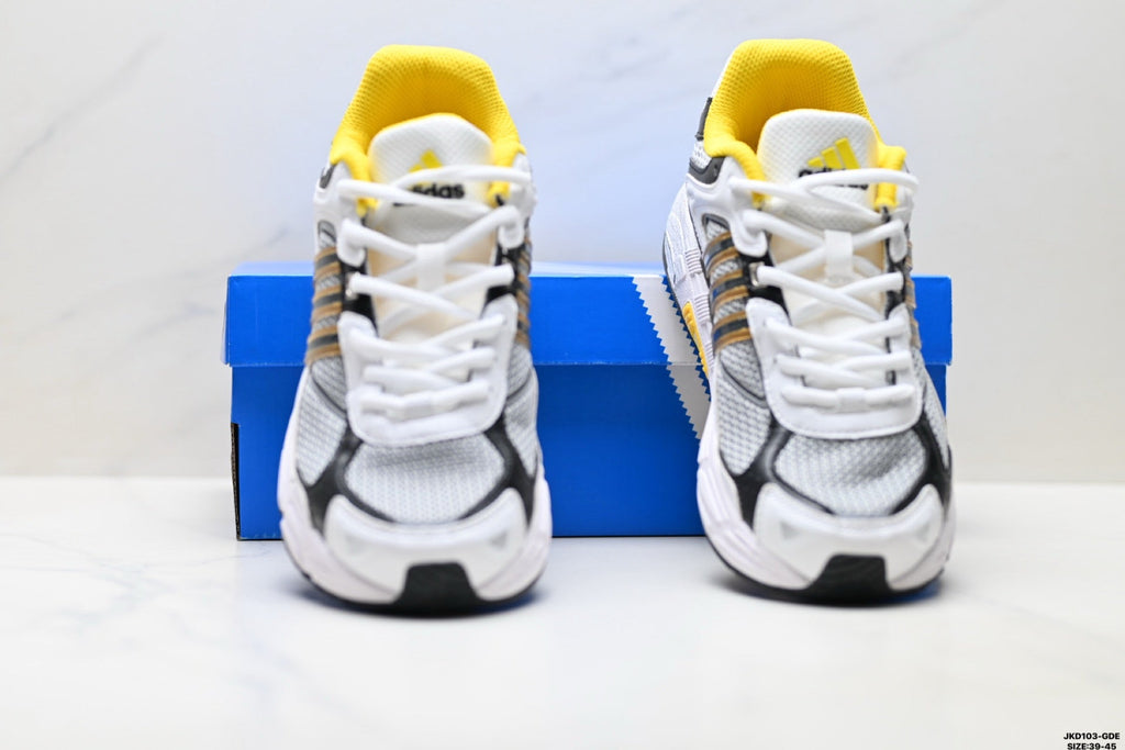 Adidas K81801550 Men's Running Shoes - White/Black/Yellow