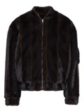 MM6 Maison Margiela faux-fur zip-front bomber jacket