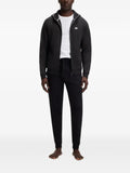 HUGO contrast-binding zip-up hoodie in a cotton blend