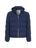Brunello Cucinelli stretch bonded nylon down jacket with heat-bonded seams