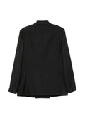 MSGM logo-patch double-breasted blazer
