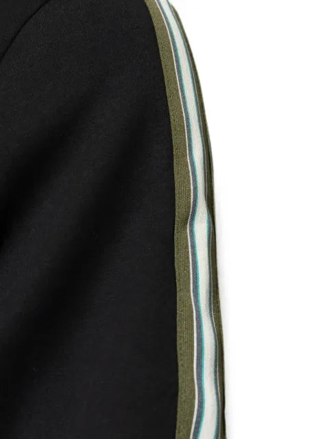 MPS quarter-zip side-stripe cotton sweatshirt
