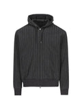 Herno pinstripe-pattern drawstring-hood hoodie