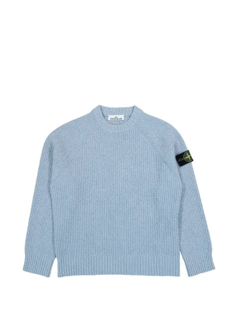 Stone Island 5100001 full rib cotton bouclé sweater