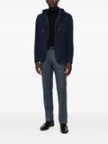 Eleventy hooded waffle-knit jacket