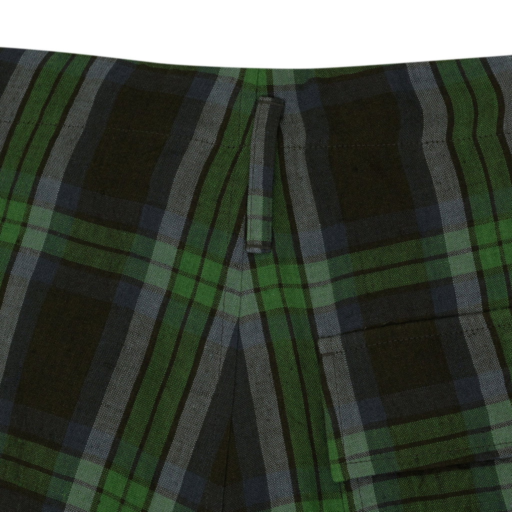 Green Linen Deck Shorts