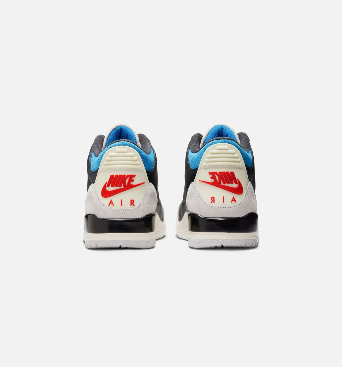 Air Jordan 3 Retro OG Rare Air Preschool Shoes - Black Chile Red Neutral Grey