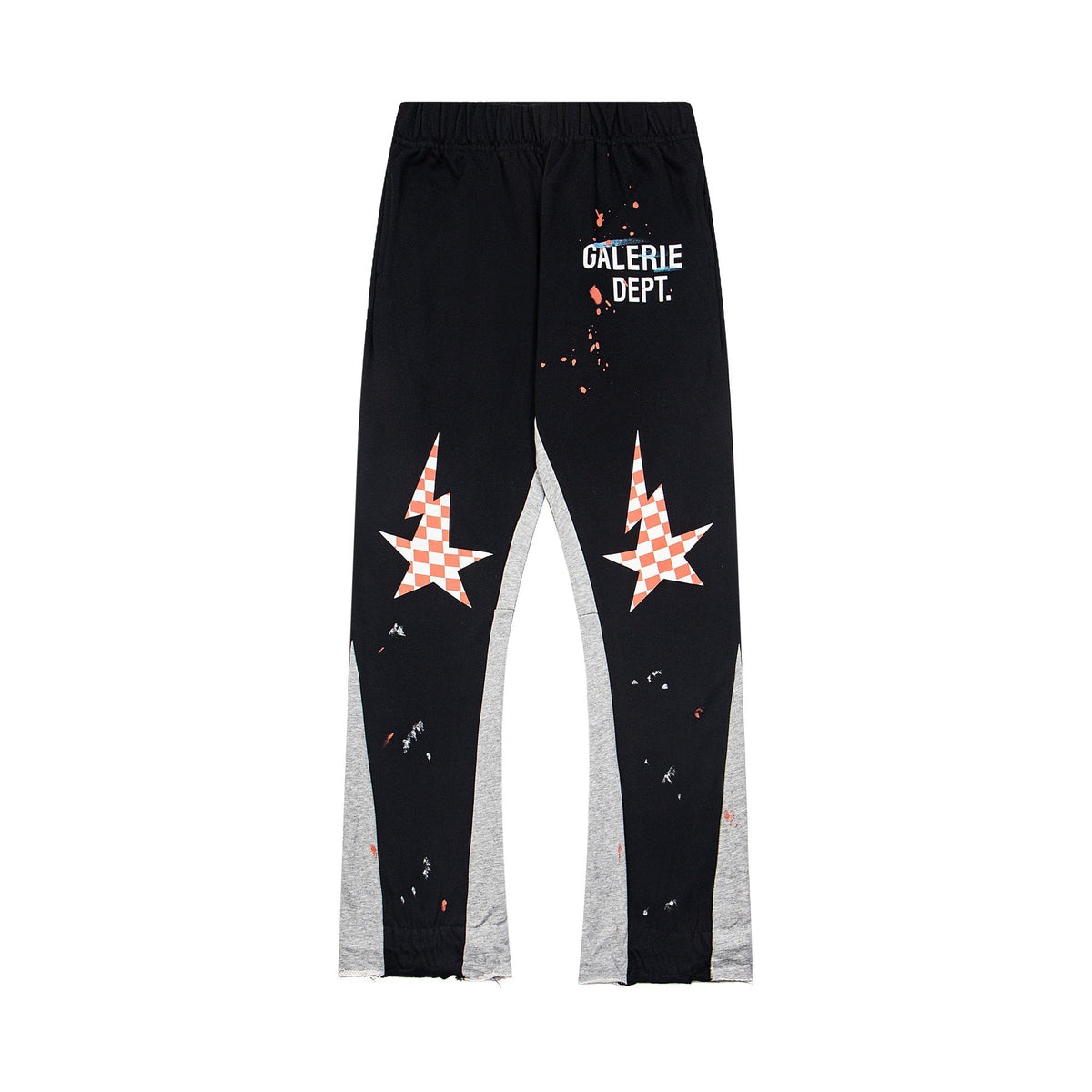 Gallery Dept Sweatpants Hand-painted splashed ink letter patch splicing casual trousers