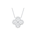 Harry Winston Style Four-Leaf Clover Cubic Zirconia Necklace
