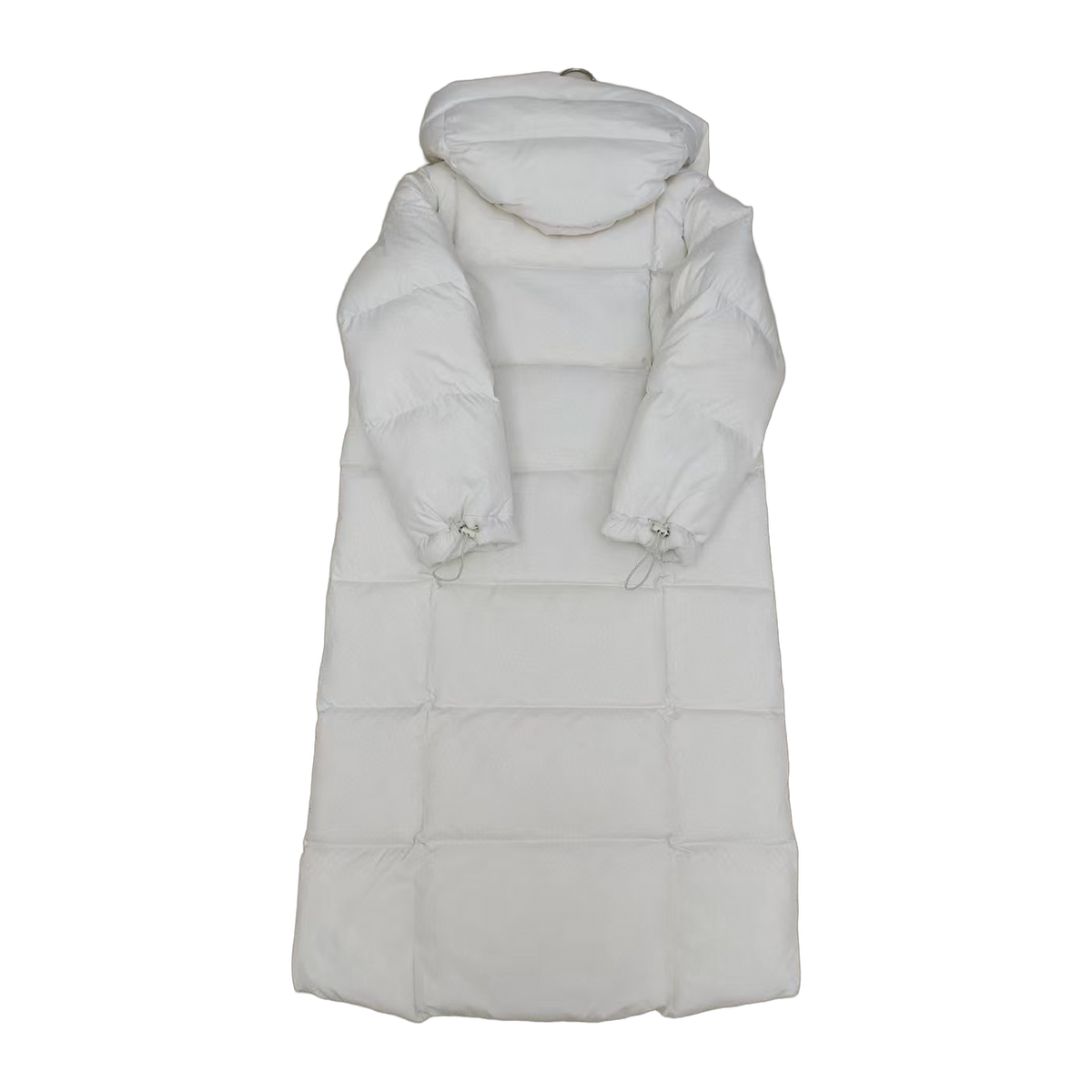 New Balance Hooded Long Puffer Coat | Off White | Insulated