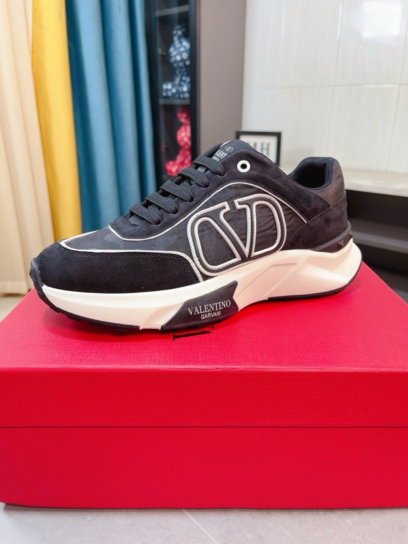 Valentino Paneled Low-Top Sneakers