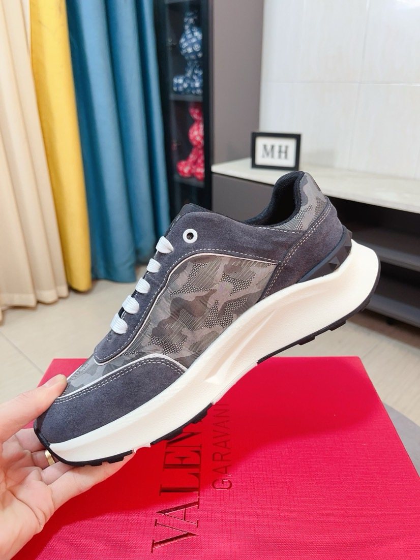Valentino Paneled Low-Top Sneakers